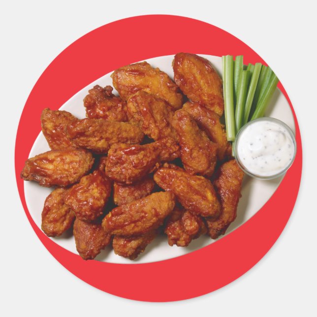 Chicken Vingar Runt Klistermärke (Framsida)