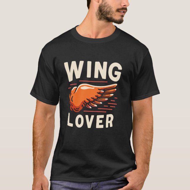 Chicken Vingar Vinge Hett kokta snabbmat T Shirt (Framsida)