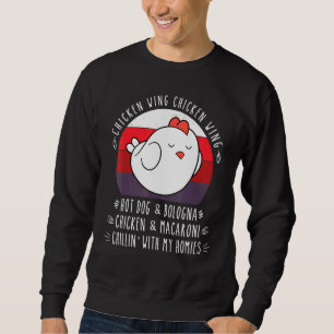 Chicken Vinge Chicken Vinge Hett Hund Bologna Vira Lång Ärmad Tröja