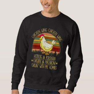 Chicken Vinge Chicken Vinge Hett Hund Bologna Vira Lång Ärmad Tröja