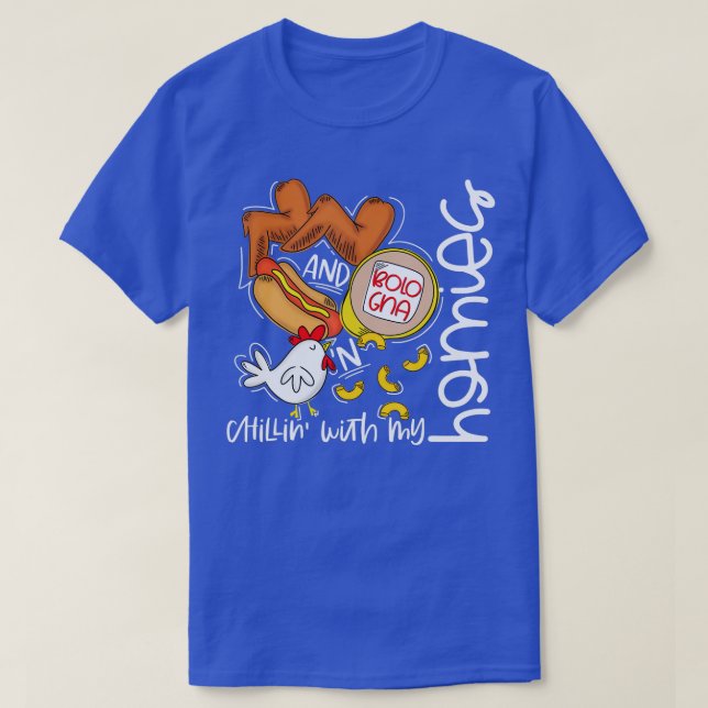 Chicken Vinge Chicken Vinge Hett Hund Bologna Vira T Shirt (Design framsida)
