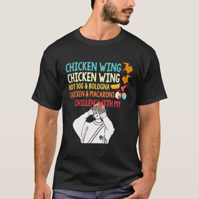 Chicken Vinge Chicken Vinge Hotdog Bologna Chicken T Shirt (Framsida)