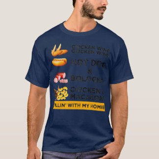 Chicken Vinge Chicken Vinge Hotdog och Bologna Man T Shirt