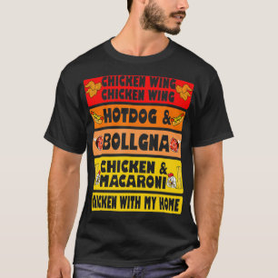 Chicken Vinge Chicken Vinge Hotdog och Bologna Man T Shirt