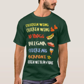 Chicken Vinge Chicken Vinge Hotdog och Bologna T Shirt