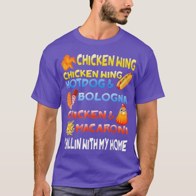 Chicken Vinge Chicken Vinge Hotdog och Bologna T Shirt (Framsida)