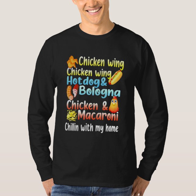Chicken Vinge Chicken Vinge Hotdog och Bologna T Shirt (Framsida)