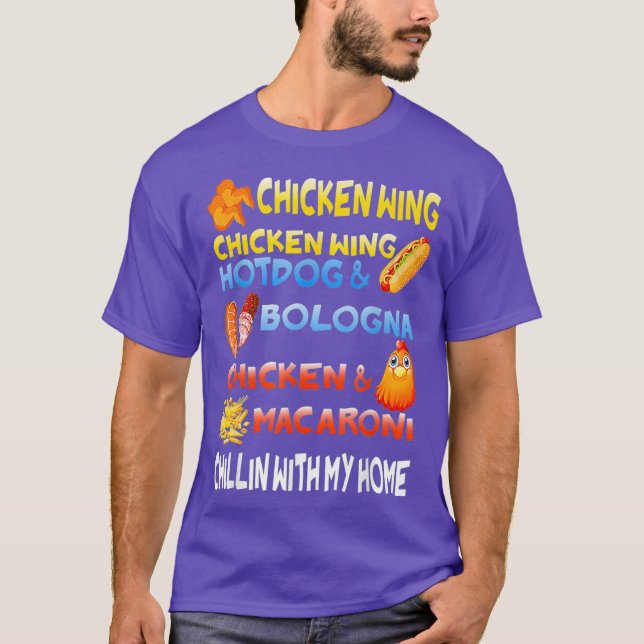 Chicken Vinge Chicken Vinge Hotdog och Bologna T Shirt (Framsida)