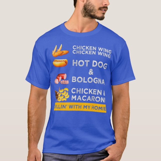 Chicken Vinge Chicken Vinge Hotdog och Bologna T Shirt (Framsida)