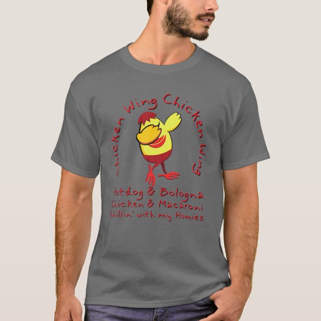 Chicken Vinge Chicken Vinge Hotdog T Shirt (Framsida)