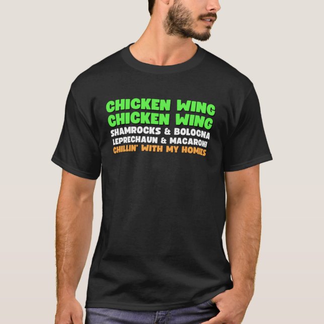 Chicken Vinge Chicken Vinge Sång Hett Hund Bologna T Shirt (Framsida)