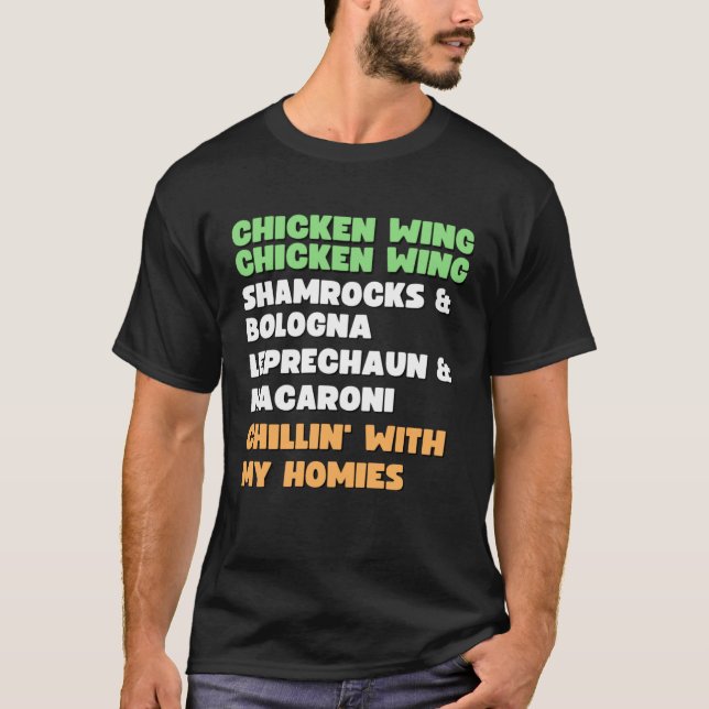 Chicken Vinge Chicken Vinge Sång Hett Hund Bologna T Shirt (Framsida)
