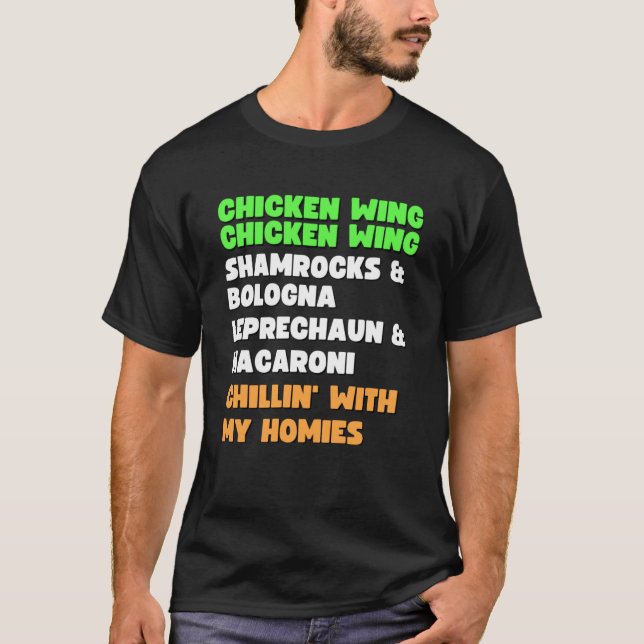 Chicken Vinge Chicken Vinge Sång Hett Hund Bologna T Shirt (Framsida)