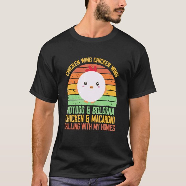 Chicken Vinge Chicken Vinge Sång Lyric Hett Hund B T Shirt (Framsida)