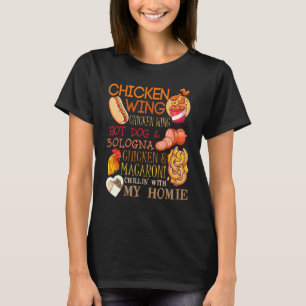 Chicken Vinge Chicken Vinge Sång Lyric Hotdog Bolo T Shirt