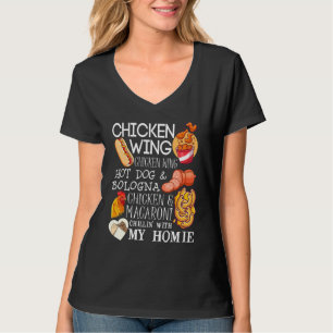 Chicken Vinge Chicken Vinge Sång Lyric Hotdog Bolo T Shirt
