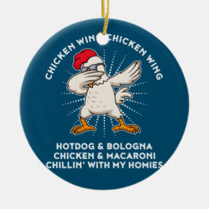 Chicken Vinge Chicken Vinge Shirt Sång Lyric Hett Julgransprydnad Keramik