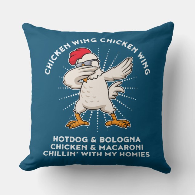 Chicken Vinge Chicken Vinge Shirt Sång Lyric Hett  Kudde (Framsida)