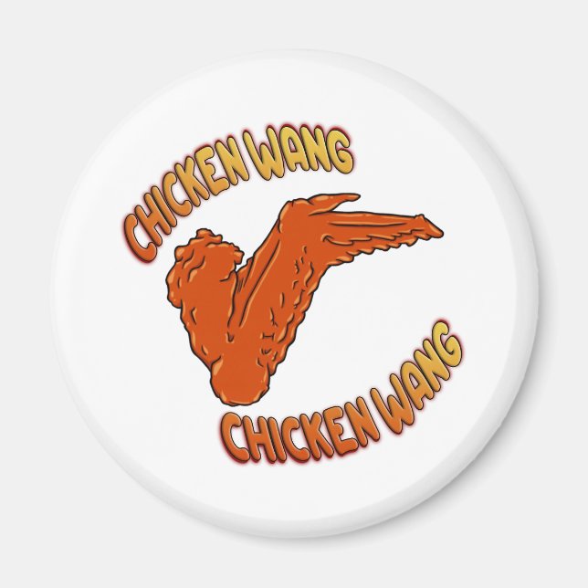 Chicken Vinge Circle Magnet (Framsidan)