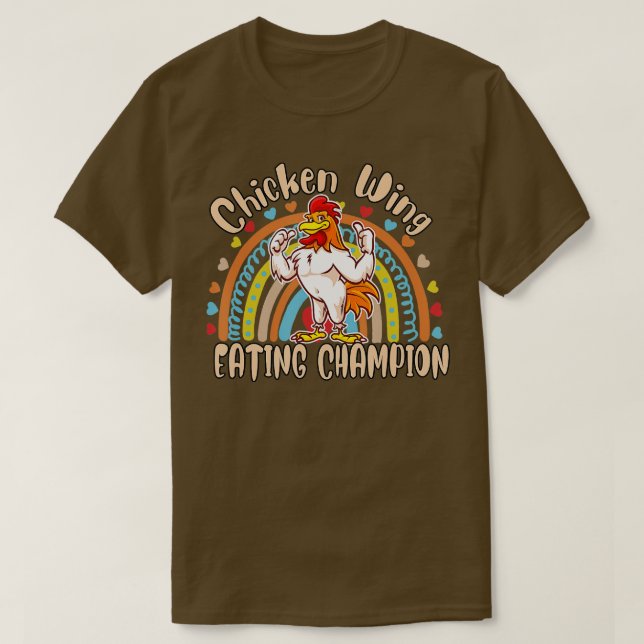 Chicken Vinge Eating Champion Funny Humor T Shirt (Design framsida)