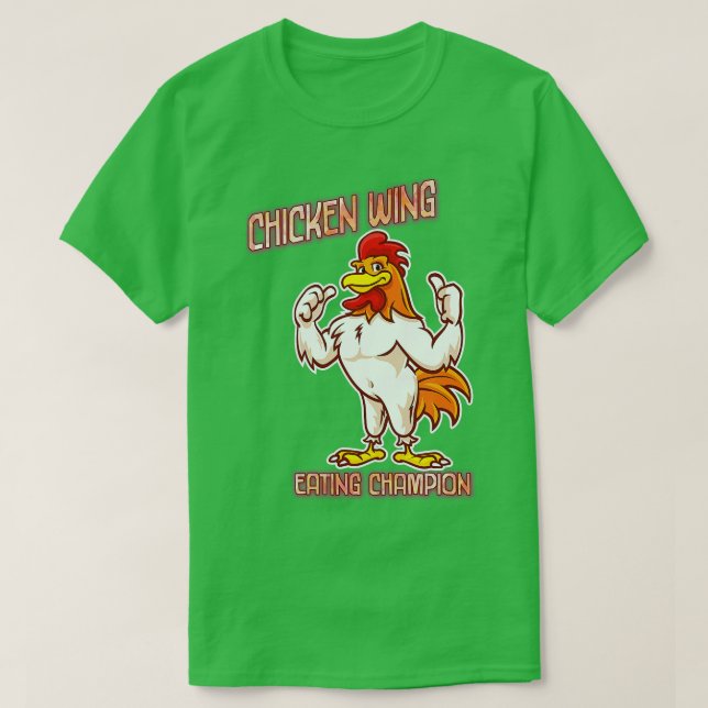 Chicken Vinge Eating Champion Sarcastic Joke T Shirt (Design framsida)
