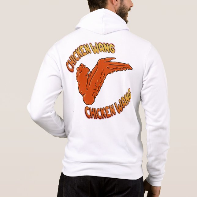Chicken Vinge Manar Bella+Canvas Fullt-Zip Hoodie T Shirt (Baksida)