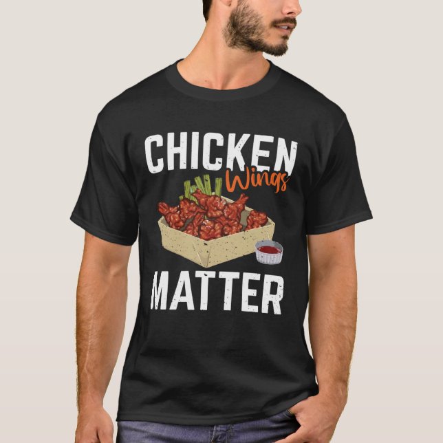 Chicken Vinge Matter Food T Shirt (Framsida)