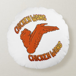 Chicken Vinge Round Pillow Rund Kudde