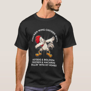 Chicken Vinge Sång Lyric Hett Hund Bologna Macaron T Shirt