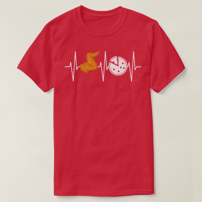 Chicken Vinge Shirt Funny Pizza Älskare I Kärlek P T (Design framsida)