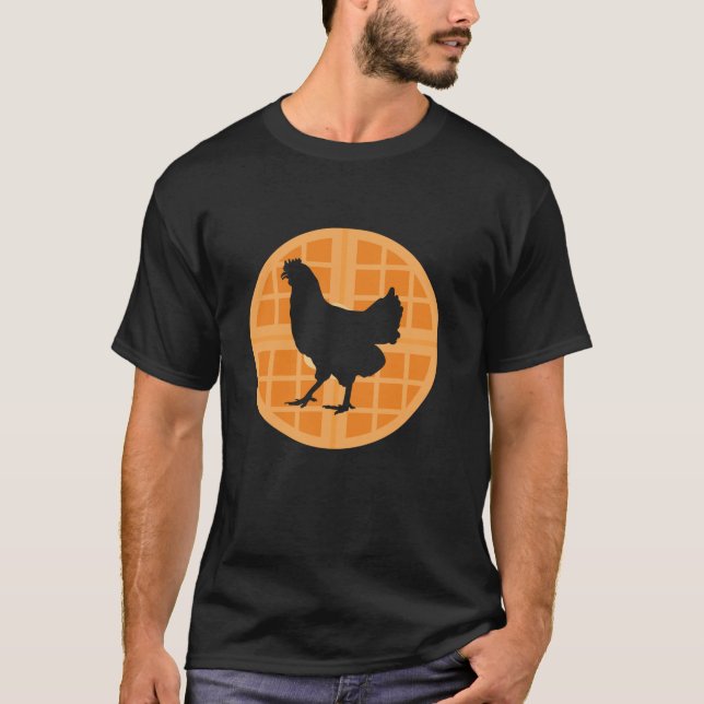 Chicken Waffles Chicken Waffle Älskare T Shirt (Framsida)