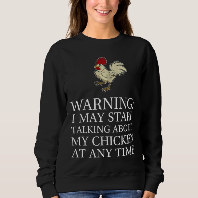 Chicken Warning   T Shirt (Framsida)