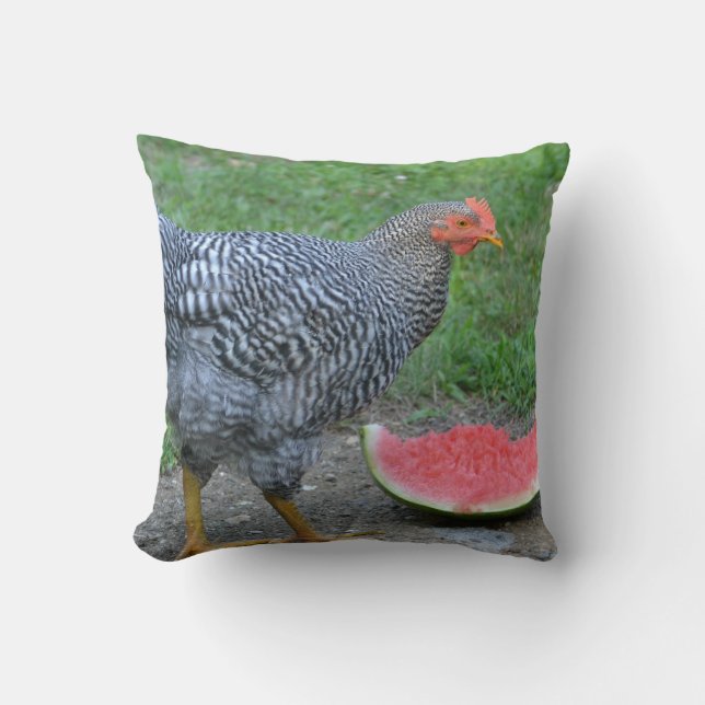 Chicken & Watermelon Pillow Kudde (Framsida)