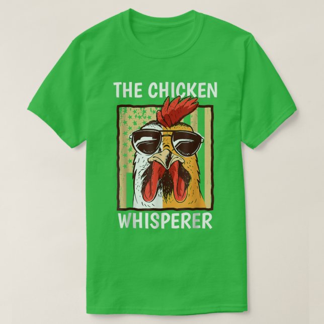 Chicken Whisperer Backyard Chicken Älskare Farmer T Shirt (Design framsida)