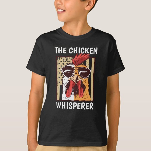 Chicken Whisperer Backyard Chicken Älskare Farmer T Shirt (Framsida)