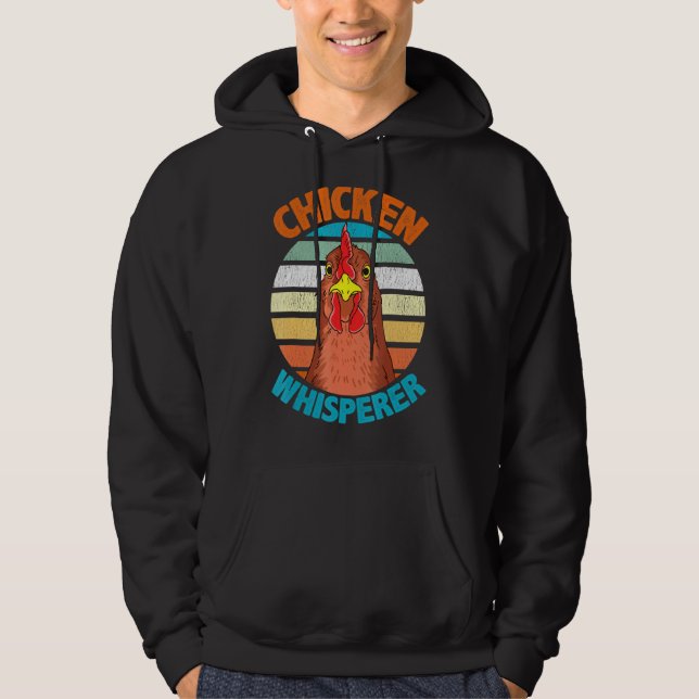 Chicken Whisperer Backyard Chicken Poultry Famer Hoodie (Framsida)