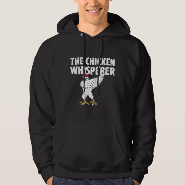 Chicken Whisperer Farm Dabbing Chicken Hoodie (Framsida)