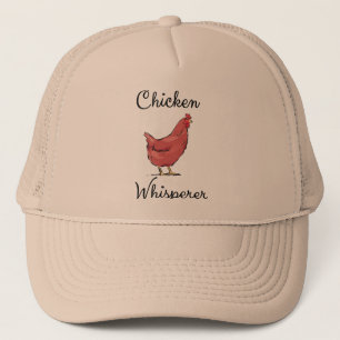 Chicken Whisperer Hen Watercolor Funny Humous Keps