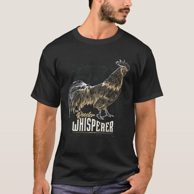 Chicken Whisperer Landwirt Lustiges Huhn Hahn im K T Shirt (Framsida)