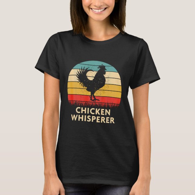 Chicken Whisperer Vintage Retro T Shirt (Framsida)