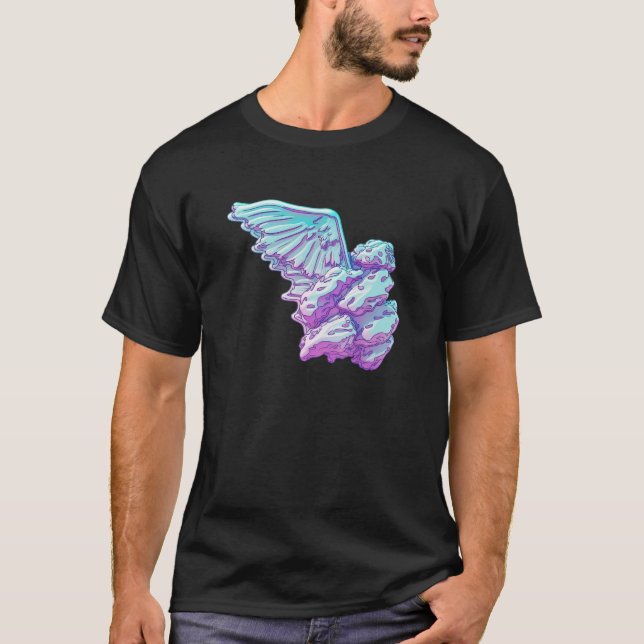 Chicken Wings with Dreamy Vaporwave Aesthetics T Shirt (Framsida)