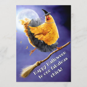 Chicken Witch på Broomstick Inbjudningar