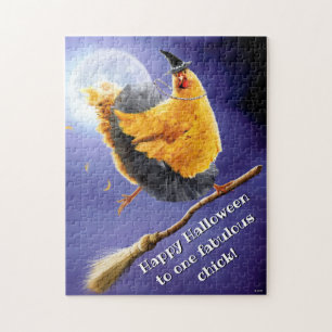Chicken Witch på Broomstick Pussel