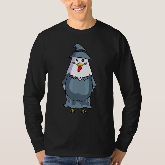 Chicken Witcher Magician Costume for Halloween Chi T Shirt (Framsida)
