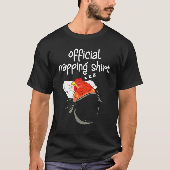 Chicken Women Pajamas Outfit Nap Pjs Napping T Shirt (Framsida)