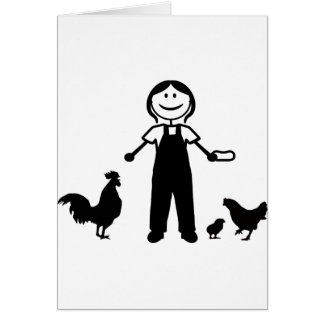 Chickenlady Hälsningskort