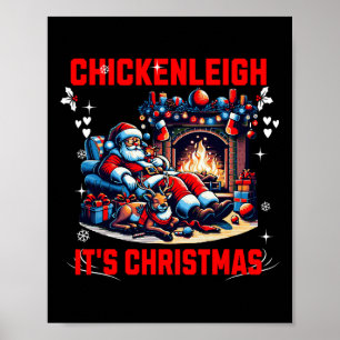 Chickenleigh Det är julfonen Julafton Tee Poster
