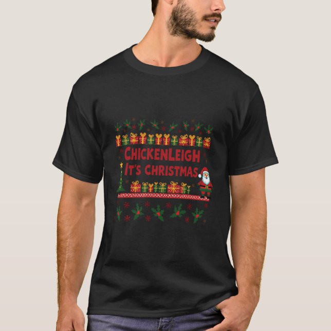 Chickenleigh Det är julklapp i Julafton-familjen T Shirt (Framsida)