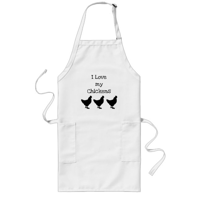 ’Chickens’ Apron Långt Förkläde (Framsidan)