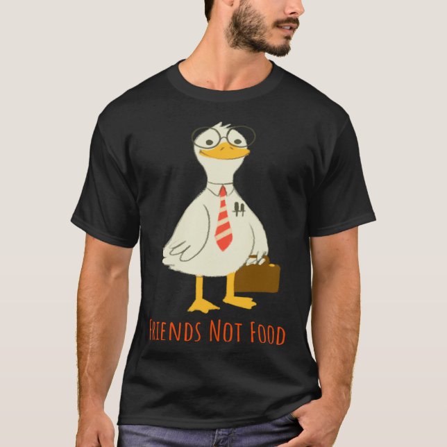 Chickens Are Friends Not Food  Cute Vegans & Veget T Shirt (Framsida)
